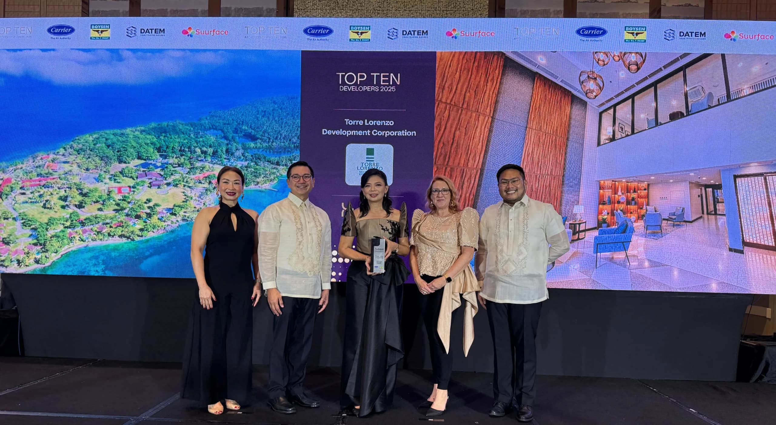 Torre Lorenzo is one of the Top Developers in the Philippines at the Hubexo Asia Awards 2025