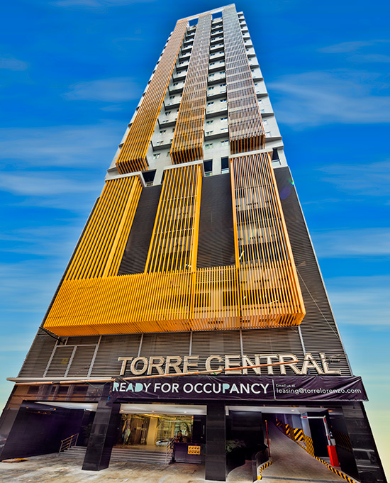 The newly built torre central building is ready for occupancy.