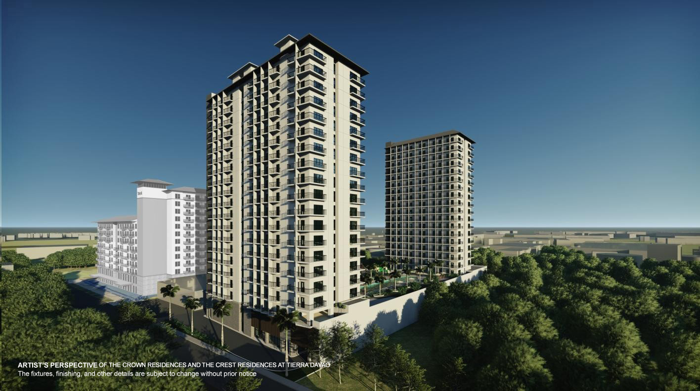 Artist's perspective on The Crown Residences and The Crest Residences