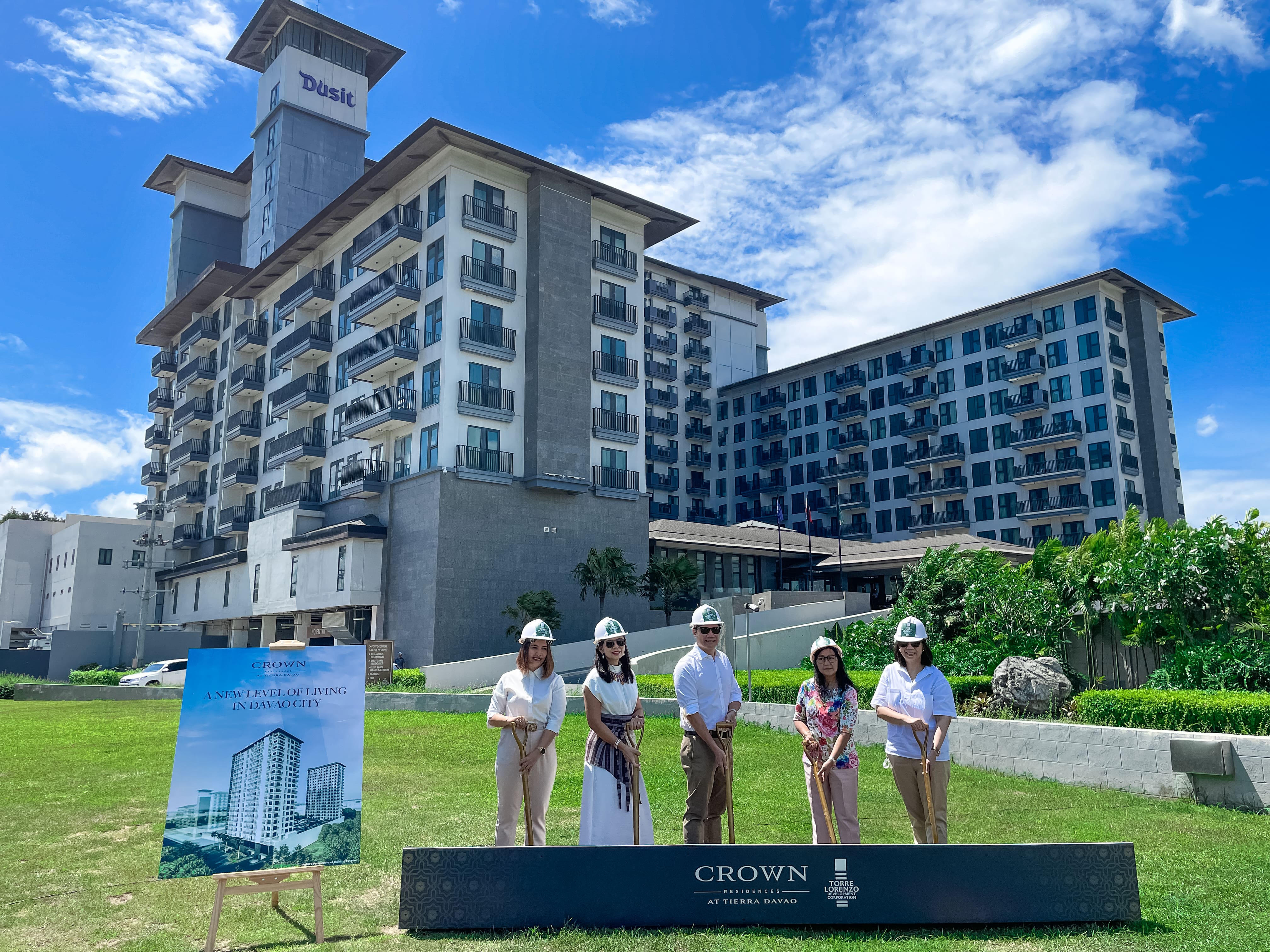 Photo of the ground-breaking ceremony with TLDC officials launching Crown Residences at Tierra Davao.