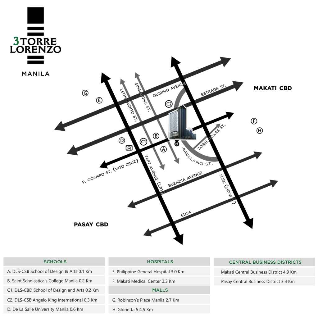 3Torre Lorenzo Vicinity Map
